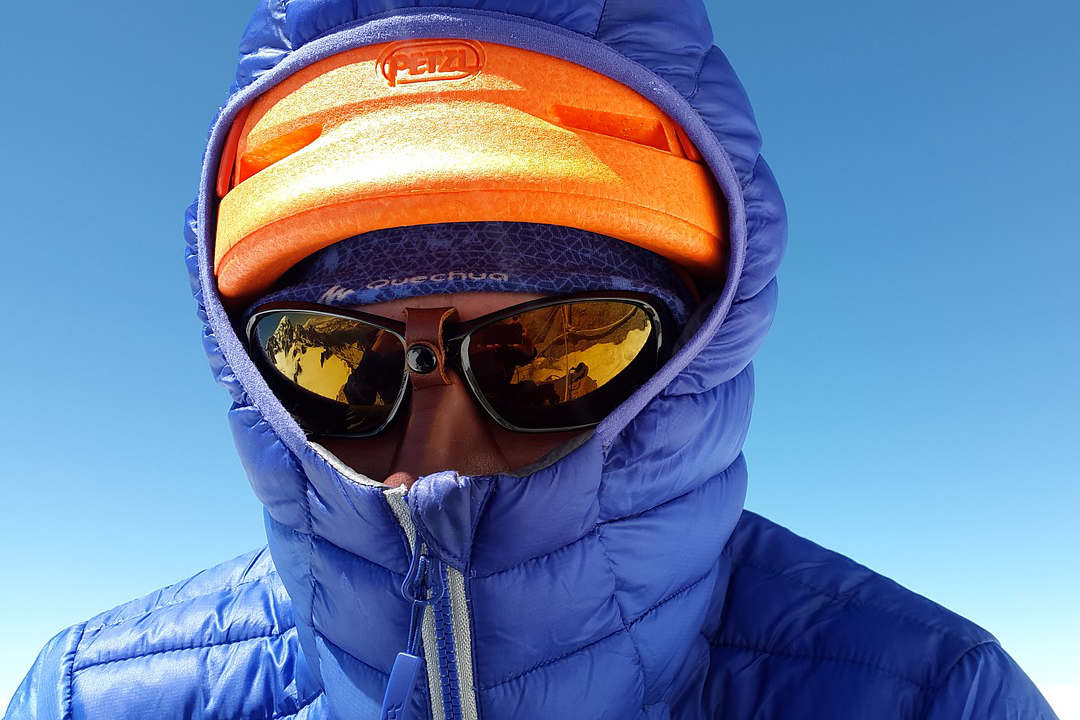 ultraleichte daunenjacke mit beutel